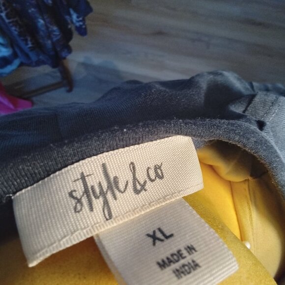 Style &Co XL Navy Tie Dyed  Sweatshirt - Picture 6 of 8